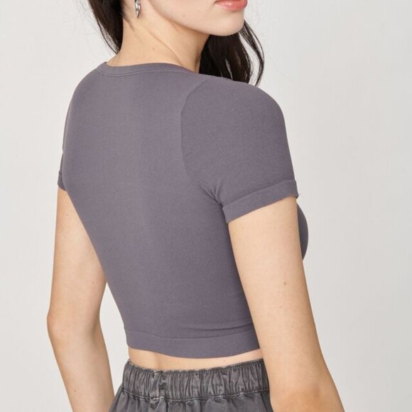 GARAGE Grey Crop Top XS - Picture 3 of 8